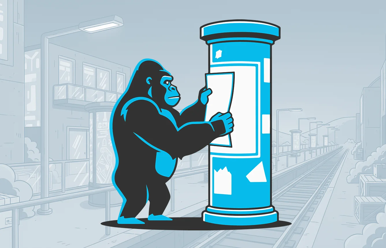 Der Marketing Guerilla inszeniert eine auffällige Plakatwerbung