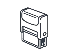Individuelle Firmenstempel für die tägliche Geschäftsausstattung.