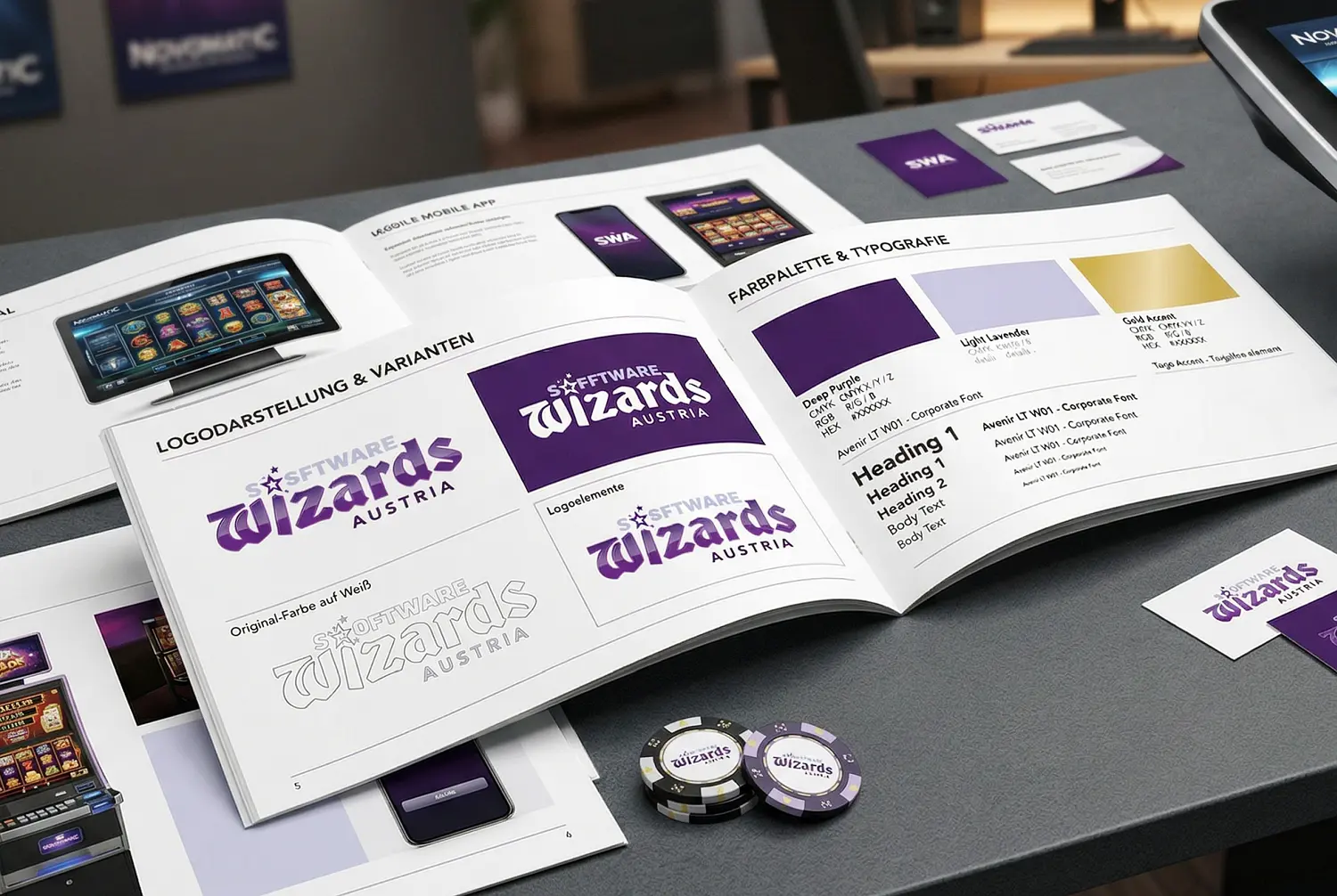 Branding und Webdesign für Software Wizards Austria: Logoentwicklung und moderne Webprogrammierung für den Casino-Software-Entwickler durch die Agentur infinite.